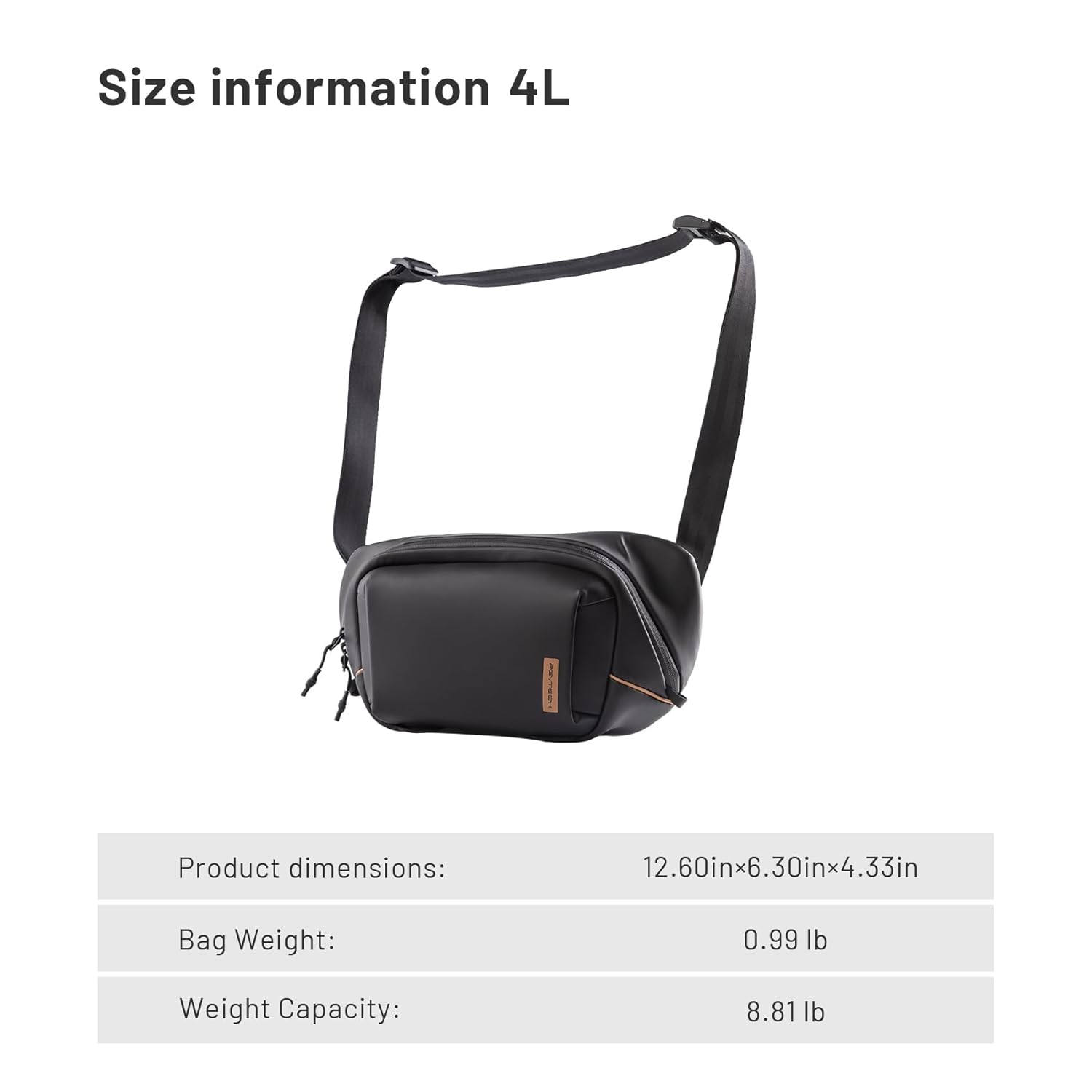 PGYTECH OneGo Solo V2 Camera Sling Bag 4L, Black, 4L, Solo V2 PGYTECH OneGo Solo V2 Camera Sling Bag 4L, Black, 4L, Solo V2 - Image 6