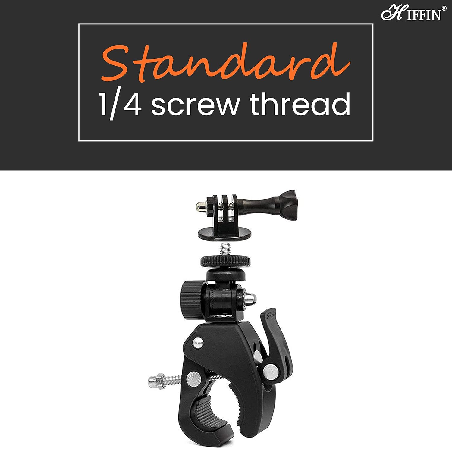 Hiffin® Tripod Mount Adapter Compatible with GoPro Hero 8, 7, 6, 5, 4, Session, 3+, 3, 2, 1, Hero (2018), Fusion, DJI Osmo, Sjcam, Xiaoyi Action Cameras Hiffin® Tripod Mount Adapter Compatible with GoPro Hero 8, 7, 6, 5, 4, Session, 3+, 3, 2, 1, Hero (2018), Fusion, DJI Osmo, Sjcam, Xiaoyi Action Cameras - Image 6