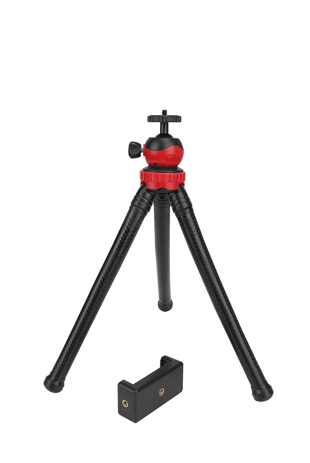 Photron 33.02 cm (13 Inch) Flexible GorillaPod Tripod Octopod 800 with Ball Head & Mobile Holder for Smart Phone, Mobile Phone, Camera, GoPro, Red/Black Photron 33.02 cm (13 Inch) Flexible GorillaPod Tripod Octopod 800 with Ball Head & Mobile Holder for Smart Phone, Mobile Phone, Camera, GoPro, Red/Black - Image 3