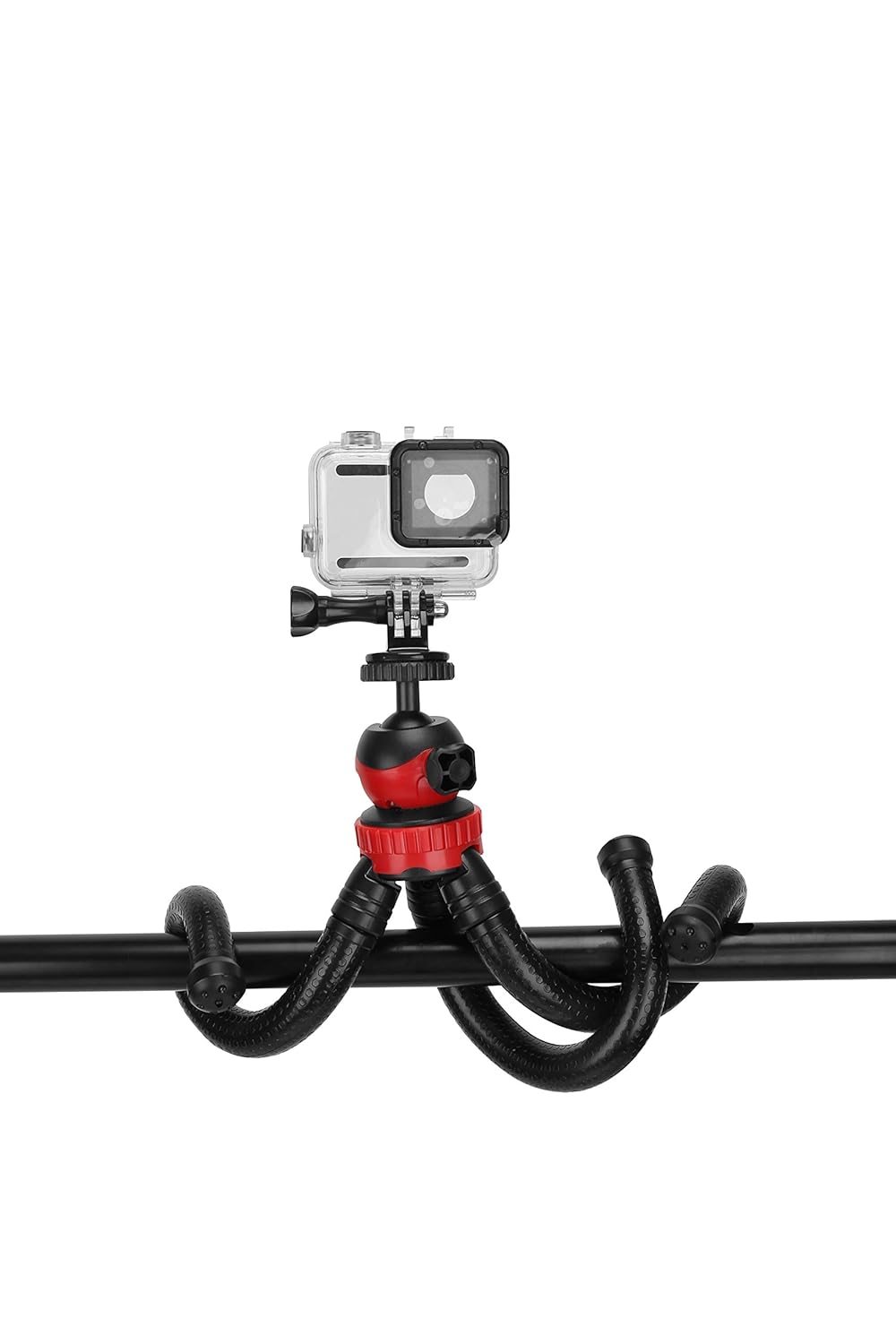 Photron 33.02 cm (13 Inch) Flexible GorillaPod Tripod Octopod 800 with Ball Head & Mobile Holder for Smart Phone, Mobile Phone, Camera, GoPro, Red/Black Photron 33.02 cm (13 Inch) Flexible GorillaPod Tripod Octopod 800 with Ball Head & Mobile Holder for Smart Phone, Mobile Phone, Camera, GoPro, Red/Black - Image 6