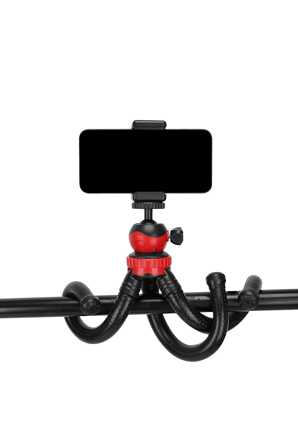 Photron 33.02 cm (13 Inch) Flexible GorillaPod Tripod Octopod 800 with Ball Head & Mobile Holder for Smart Phone, Mobile Phone, Camera, GoPro, Red/Black Photron 33.02 cm (13 Inch) Flexible GorillaPod Tripod Octopod 800 with Ball Head & Mobile Holder for Smart Phone, Mobile Phone, Camera, GoPro, Red/Black - Image 2