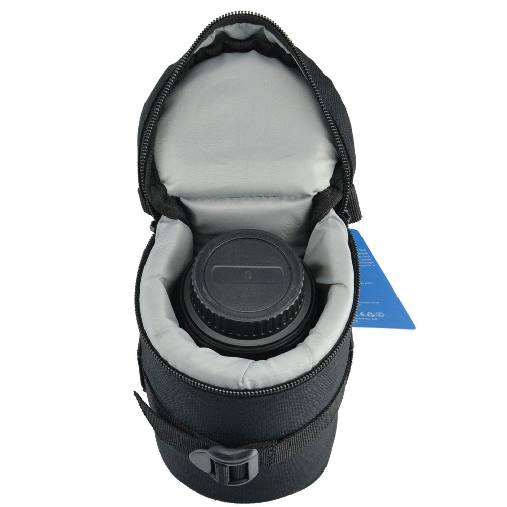 JJC DLP-3 Deluxe Lens Pouch for Lenses with diameter and height below 80 x 170mm - Canon EF 100-300mm EF 75-300mm EF 135mm EF 24-70mm Nikon Nikkor 70-300mm Sony E 75-300MM - Image 2