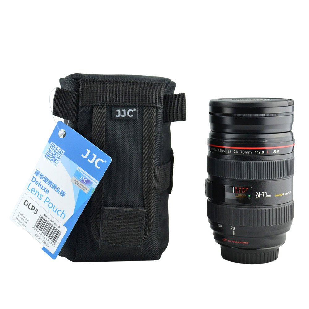 JJC DLP-3 Deluxe Lens Pouch for Lenses with diameter and height below 80 x 170mm - Canon EF 100-300mm EF 75-300mm EF 135mm EF 24-70mm Nikon Nikkor 70-300mm Sony E 75-300MM - Image 3