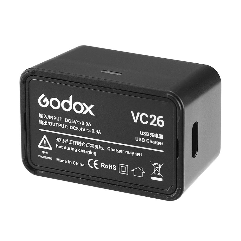Godox VC26 USB Battery Charger DC 5V Input DC 8.4V Output for Charging Godox V1S V1C V1N V1F V1O V1P Round Head Flash Battery Godox VC26 USB Battery Charger DC 5V Input DC 8.4V Output for Charging Godox V1S V1C V1N V1F V1O V1P Round Head Flash Battery - Image 4