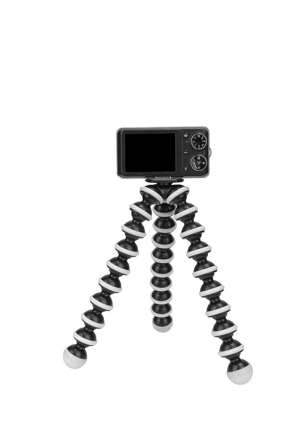 Photron 13 Inch/33.02 cm Flexible GorillaPod Tripod Octopod POD 600 with Mobile Holder Attachment for Smart Phone, Digital Compact Camera | Weight Load Capacity: 2kg | 1/4" & 3/8" Screw (White, Black) - Image 7