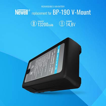 Newell Brand Rechargeable Li-ion Battery Replacement for BP-190 V-Mount,14.8V 13200 mAh, Black, Small Newell Brand Rechargeable Li-ion Battery Replacement for BP-190 V-Mount,14.8V 13200 mAh, Black, Small - Image 5