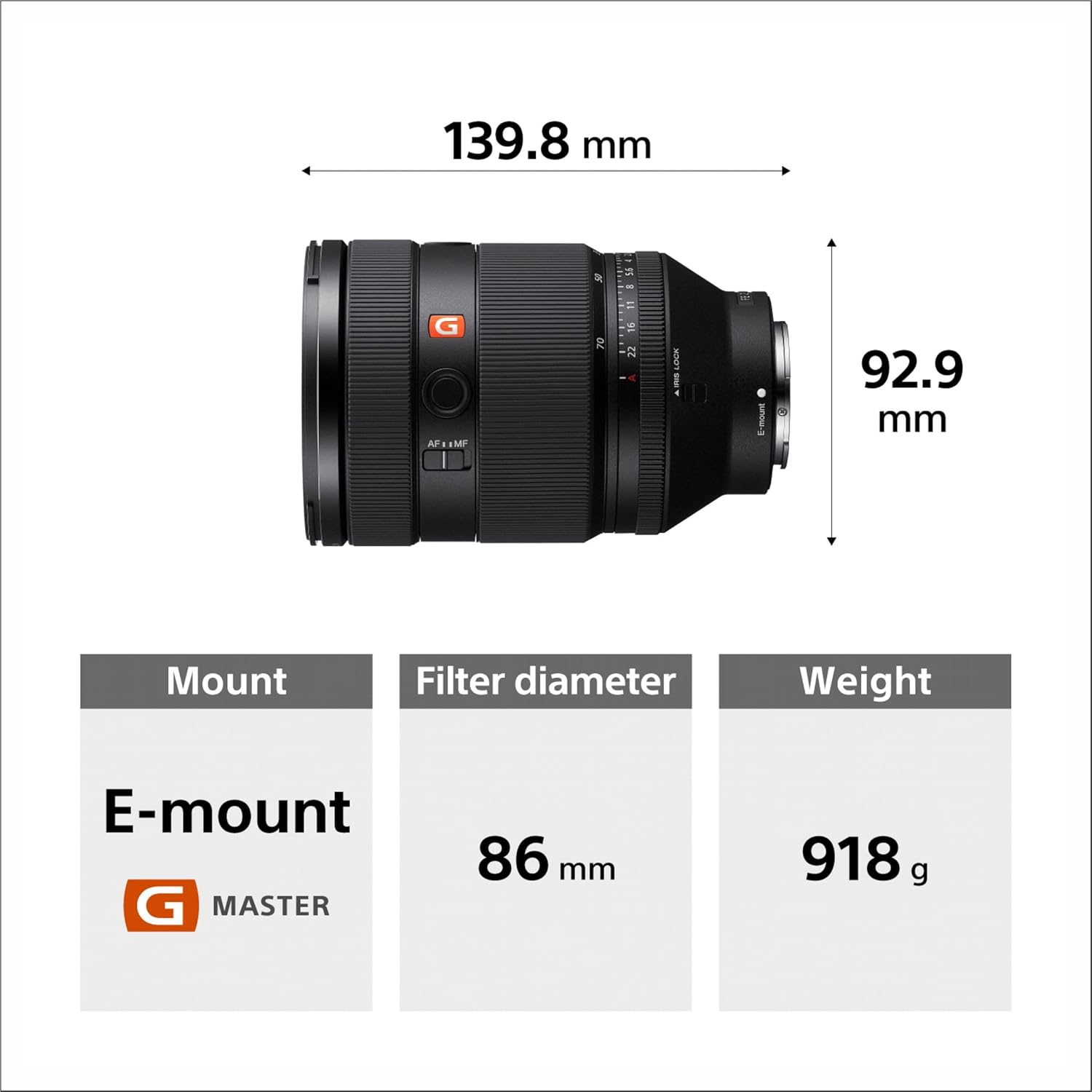 Sony E-Mount FE 28-70mm F2 GM Full-Frame Lens (SEL2870GM) I Gorgeous Bokeh I Superb Resolution | Compact and Lightweight | Portrait Lens - Black - Image 3
