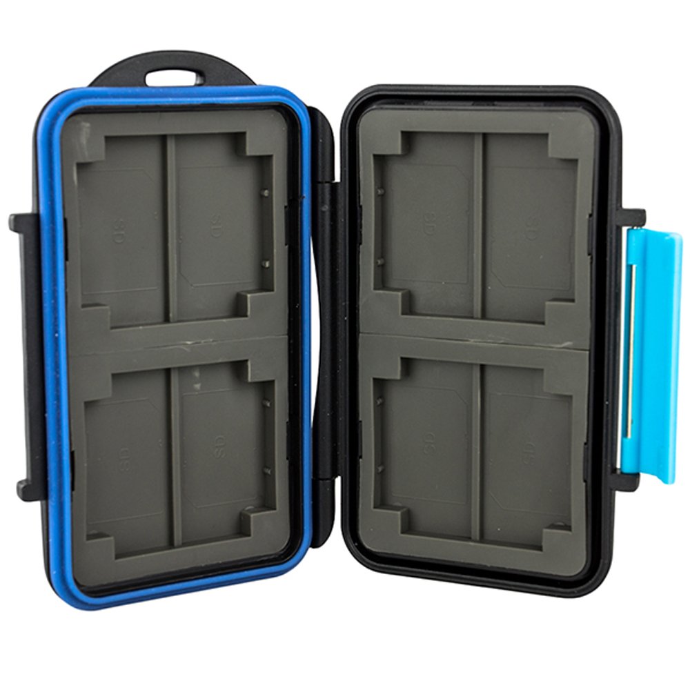 JJC Waterproof Extremely Tough Memory Card Case MC-2 for 4 CF Cards 8 SD Cards, Black - Image 5
