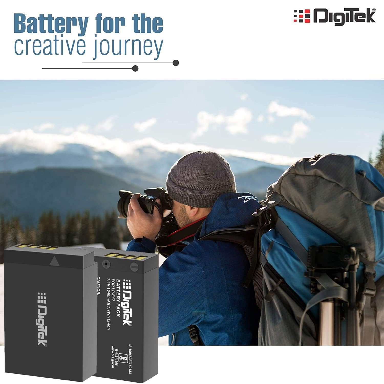 DIGITEK® LP E17 Lithium-ion Rechargeable Battery Pack for DSLR Camera, Compatibility - EOS 750D, EOS 760D, EOS 800D, EOS 77D & More DIGITEK® LP E17 Lithium-ion Rechargeable Battery Pack for DSLR Camera, Compatibility - EOS 750D, EOS 760D, EOS 800D, EOS 77D & More - Image 5