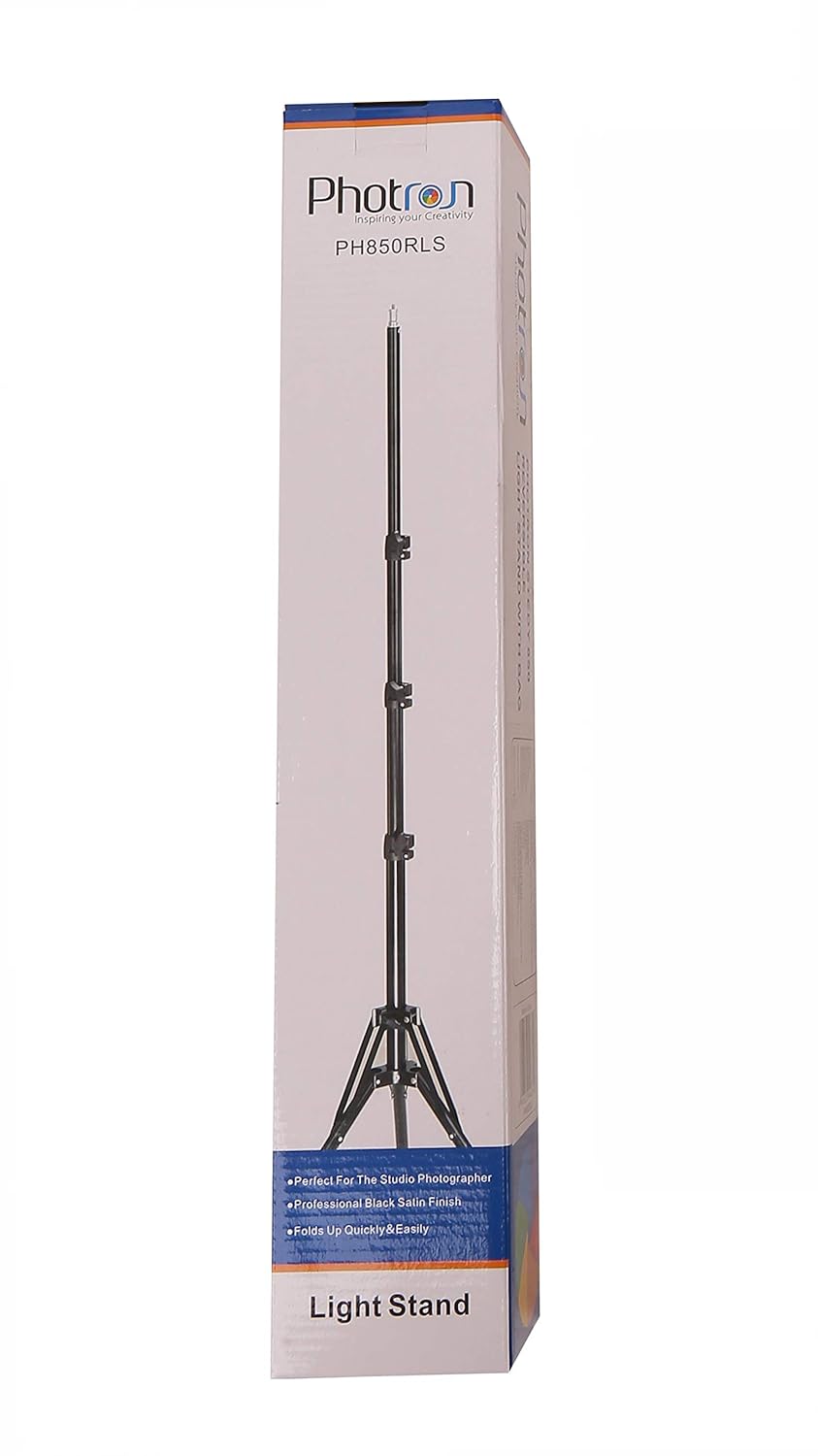 Photron Stedy 850 Reversible Light Stand with Bag for Studio Photography | Ring Light | Reflector | Softbox | Umbrella | Max. Working Height - 1670mm(5.4Feet) | Load Capacity - 3kg - Image 10
