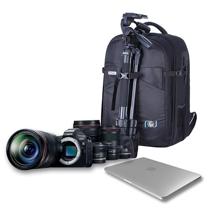 Photron Pro Runner 450 AW II Camera Backpack 1-2 Body DSLRs with Lens Upto 70-200mm, 4-5 Lenses, Flash and Accessories Upto 17 inch(44cm) Laptop I Tablet I Rain Cover Included, Black - Image 4