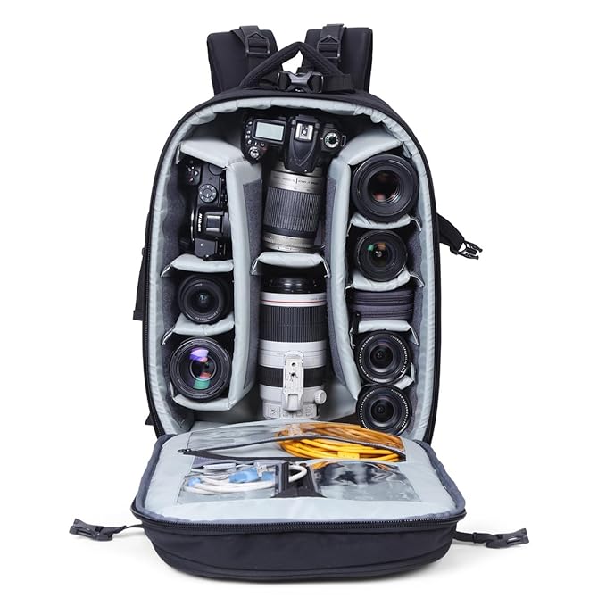 Photron Pro Runner 450 AW II Camera Backpack 1-2 Body DSLRs with Lens Upto 70-200mm, 4-5 Lenses, Flash and Accessories Upto 17 inch(44cm) Laptop I Tablet I Rain Cover Included, Black - Image 2