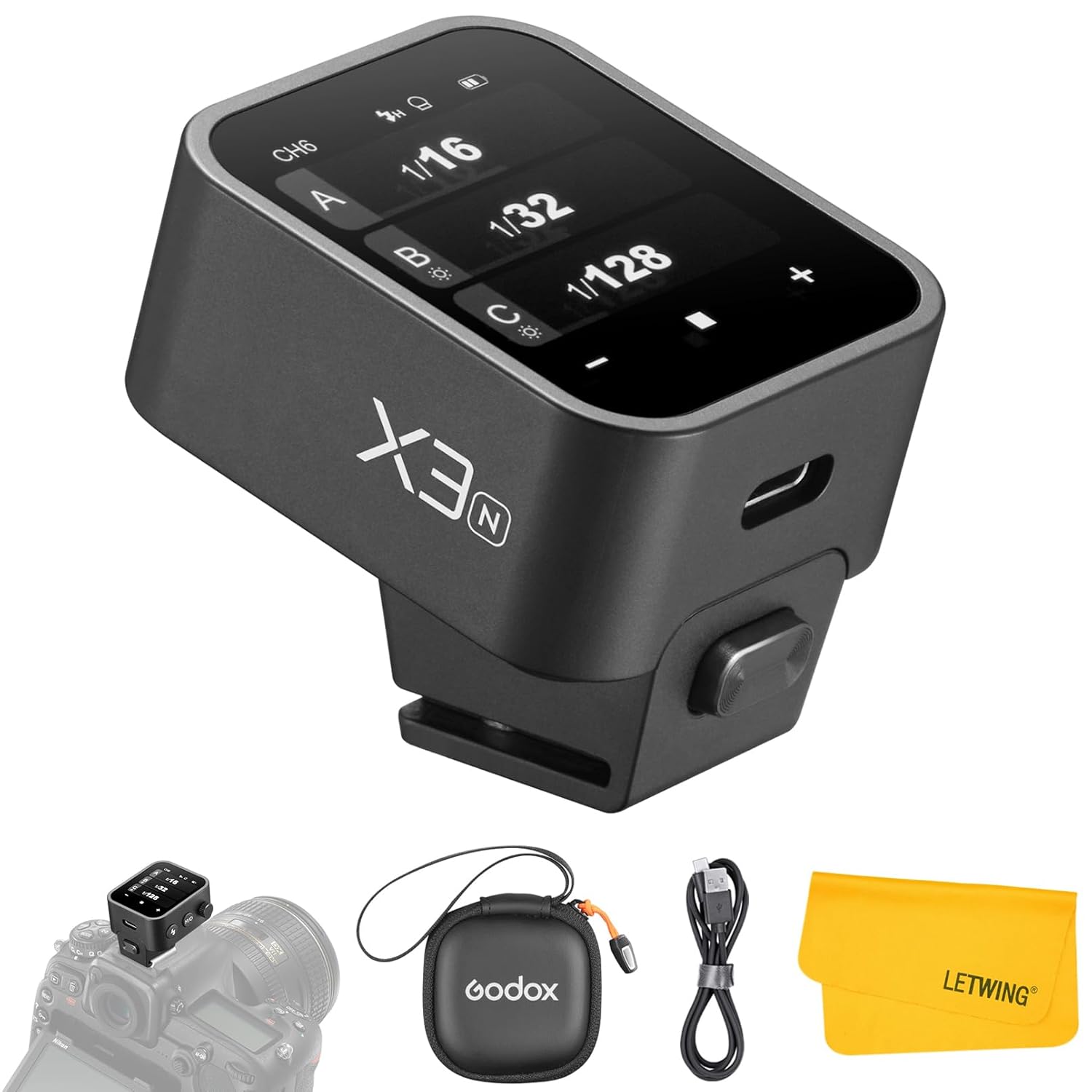 Godox X3-N Touchscreen Flash Trigger for Nikon - Image 1