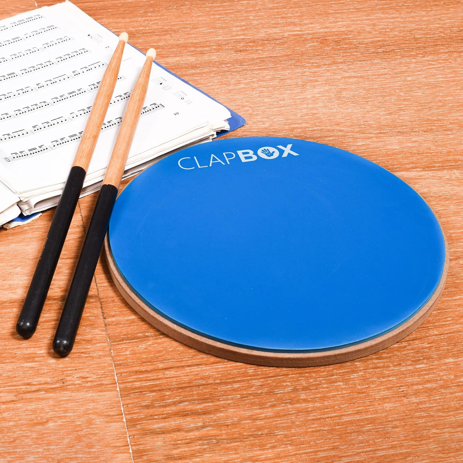 Clapbox Drum Practice Pad - 12 inches, Blue, CB-PPD (Practice Pad only) - Image 4