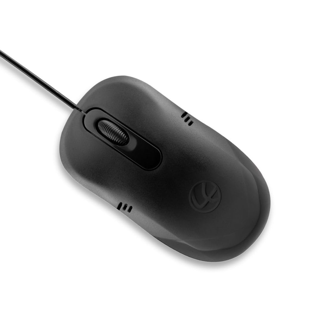 LAPCARE Optical USB Mouse L-60 Plus (Ind) 1000Dpi,3- Button, Scrolling Wheel, Plug and Play (Black) - Image 1