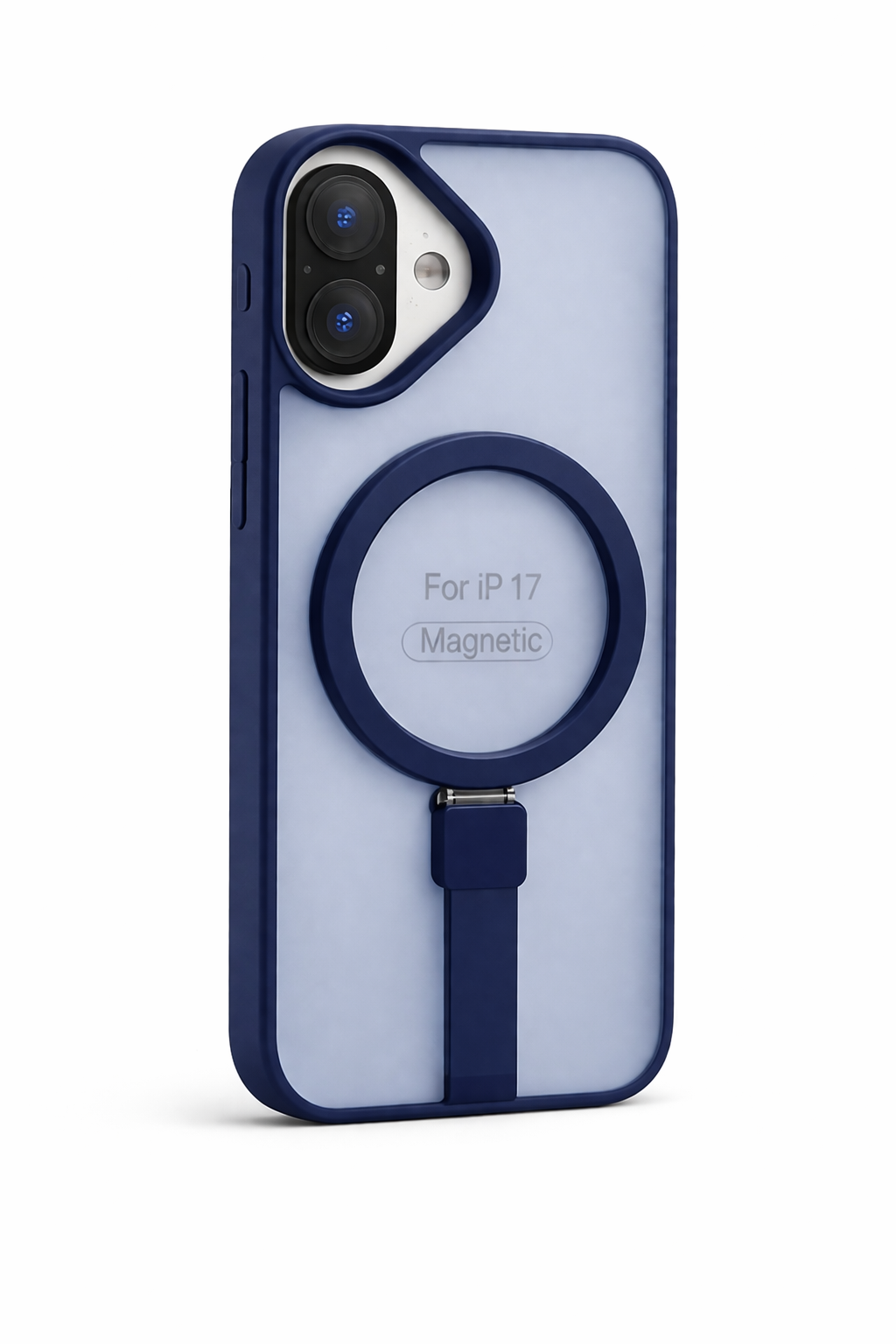 MagSafe Magnetic Phone Case with Built-in Kickstand for iPhone 17 (Transparent Frost Back, Shockproof Frame) - Image 2