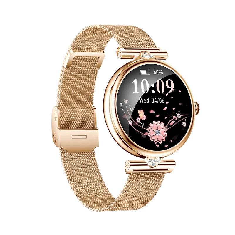 URBAN BELLA Gold AMOLED Smartwatch for Women, Metal Strap, Always-On Display, Health Tracking, 100+ Sports Modes, Up to 15-Day Battery - Image 2