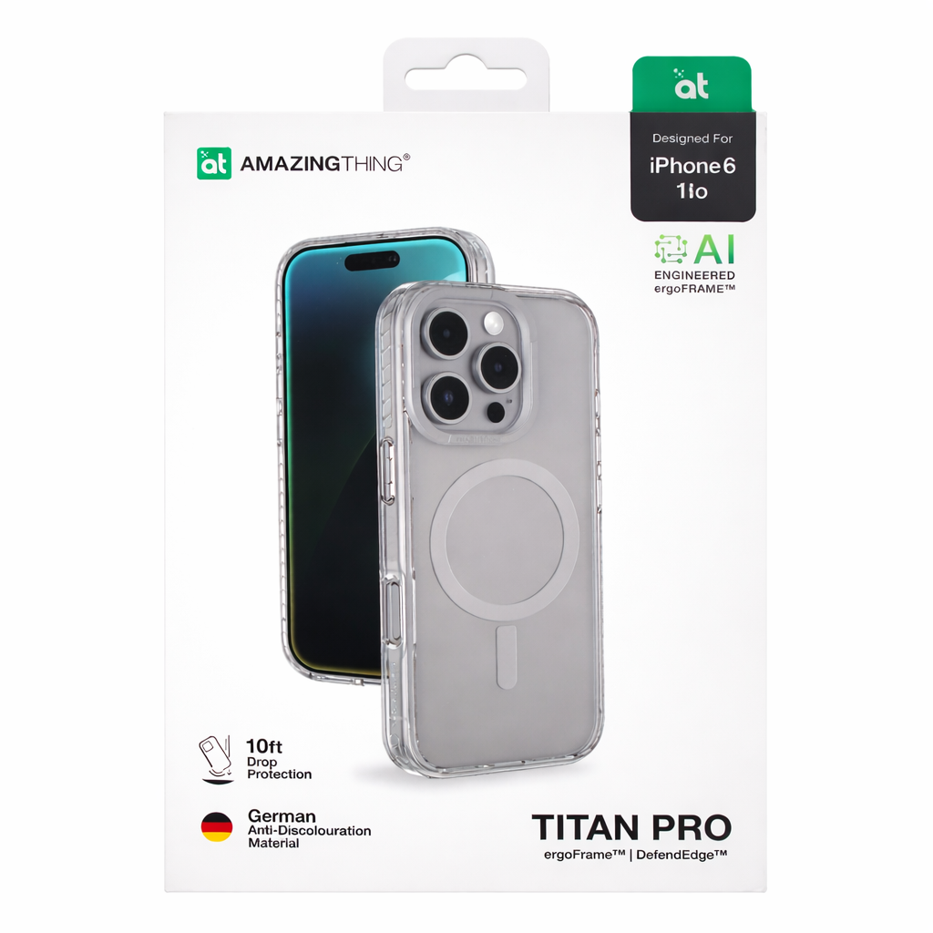 AmazingThing Titan Pro Clear Case for iPhone 16 Pro (MagSafe Compatible, 10ft Drop Protection, Transparent) - Image 6