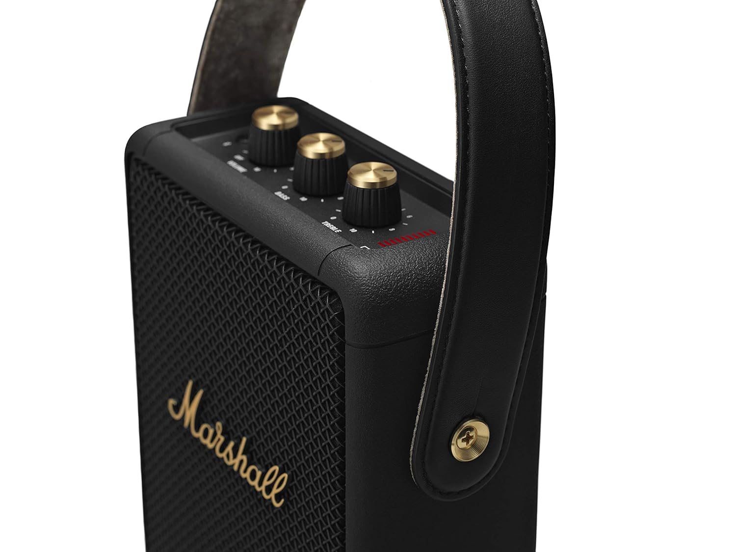 Marshall Stockwell II Portable Bluetooth Speaker with 20+ Hours of Portable Playtime, (360° Sound), Water-Resistant (IPX4) – Black & Brass. - Image 7