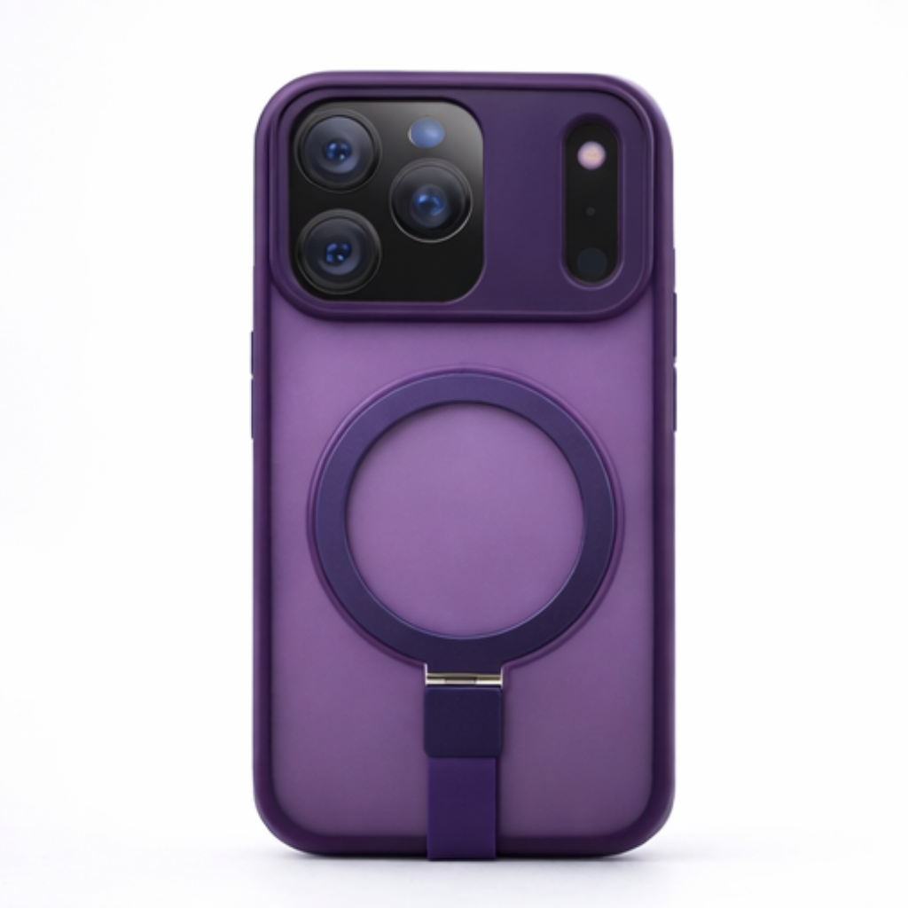 Matte MagSafe Case with Kickstand for iPhone 17 Pro (Royal Purple Finish, Shockproof Design) - Image 1
