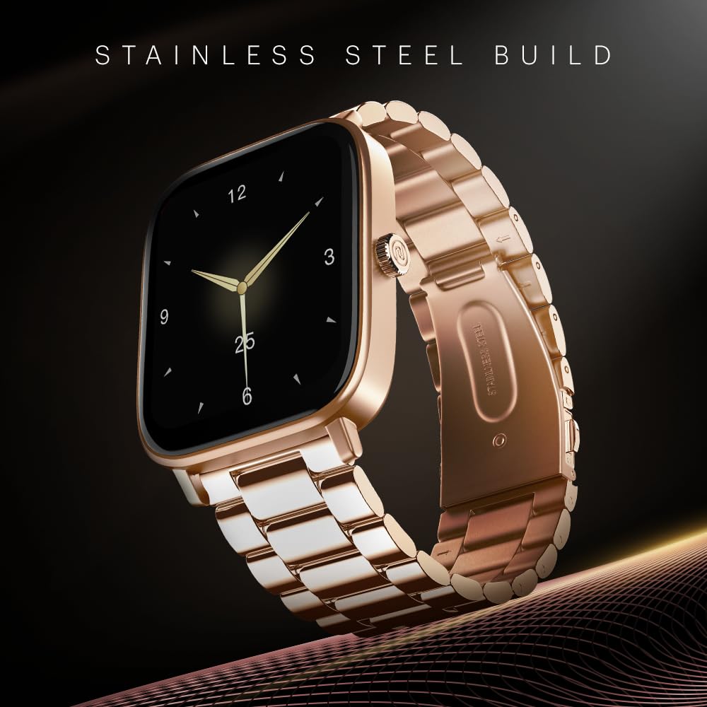 Noise Quad Call 1.81" Display, Bluetooth Calling Smart Watch, AI Voice Assistance, 160+Hrs Battery Life, Metallic Build, in-Built Games, 100 Sports Modes, 100+ Watch Faces (Elite Rosegold) - Image 2