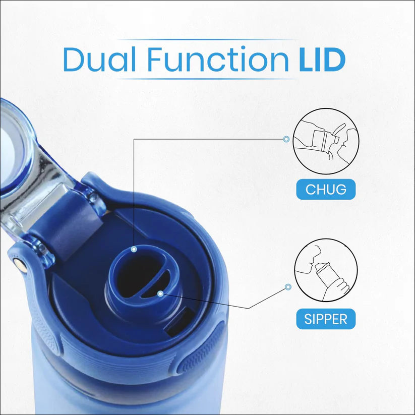 Aquaminder Rio Prime+ Smart Water Bottle, 700 ml with Beep & Glow Reminder Double Wall Stainless Steel, Hot & Cold Retention, 15-Day Battery (Navy Blue) - Image 7