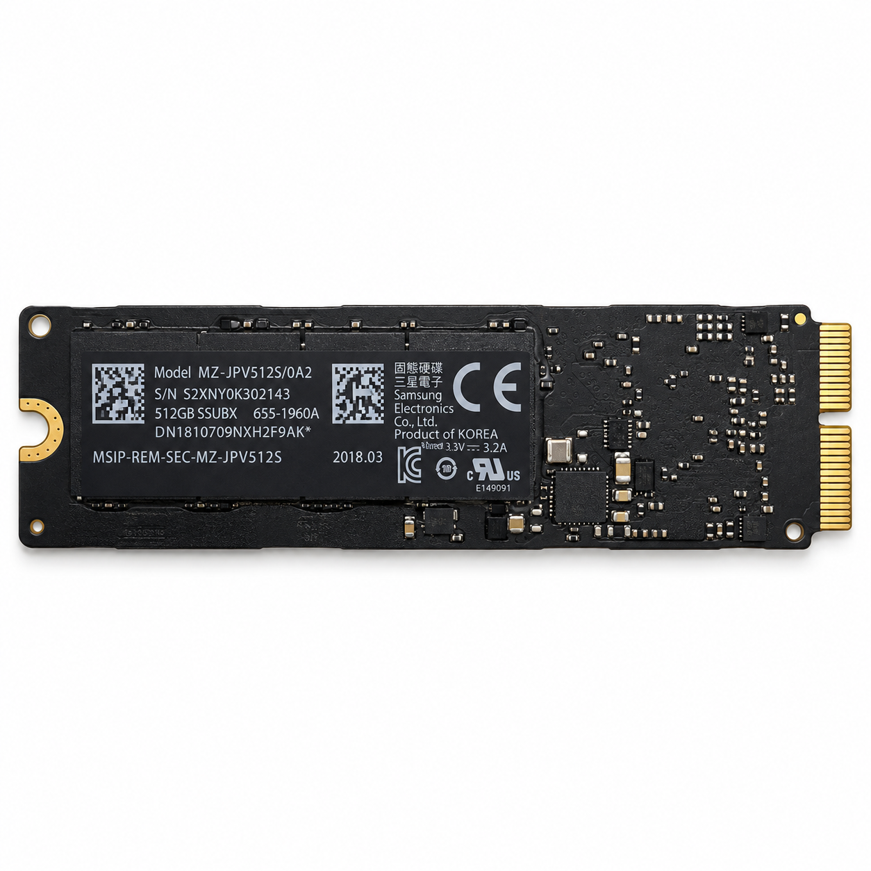 Apple MacBook Pro/Air 512GB Internal SSD for Select Apple MacBook Pro & Air A1502 A1398 A1465 A1466 (2013–2015) - Image 1