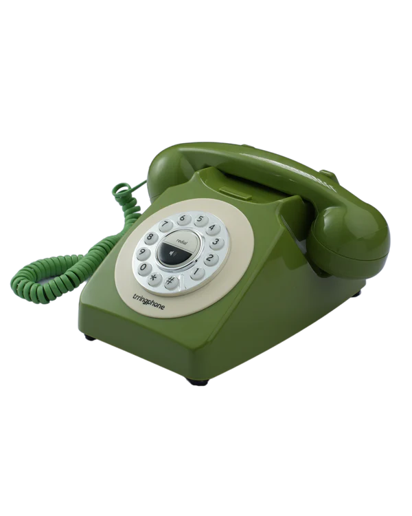 Trringphone Retro Olive Green – Retro Modern Bluetooth Call Mirroring Telephone for Digital Wellbeing, No-Smartphone Zone & Daily Digital Detox Break Trringphone Retro Olive Green – Retro Modern Bluetooth Call Mirroring Telephone for Digital Wellbeing, No-Smartphone Zone & Daily Digital Detox Break - Image 5
