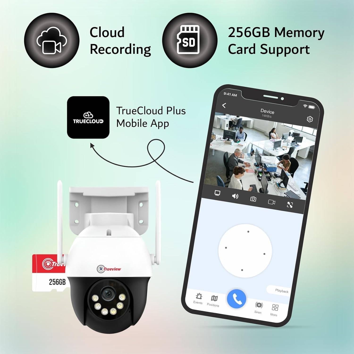 Trueview 3MP 4G Mini PT Security Camera with SIM Support | All-Time Color Vision | 360° Pan | Two-Way Audio | Human Detection | 256GB SD & Cloud | IP66 Waterproof | Alexa Compatible | STQC Certified - Image 3