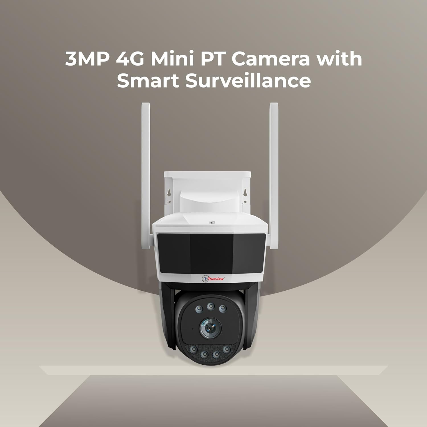 Trueview 3MP 4G Mini PT CCTV Camera | BIS-ER (STQC Certified) | All Time Colour Night Vision | SIM Based Security Camera | Human Detection | 2-Way Audio |256 GB Memory Card & Cloud | Alexa | T18291SF - Image 2