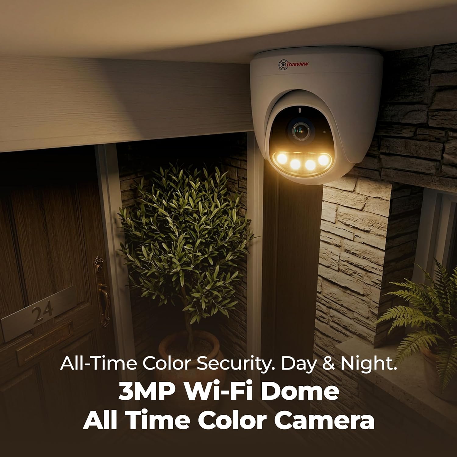 Trueview Smart Security Camera Wi-Fi 3MP CCTV Dome Camera for Home | Shop | Office | Farm | Construction Site | Wireless Camera (T18294S-Trueview 3MP WiFi Dome STQC) - Image 2
