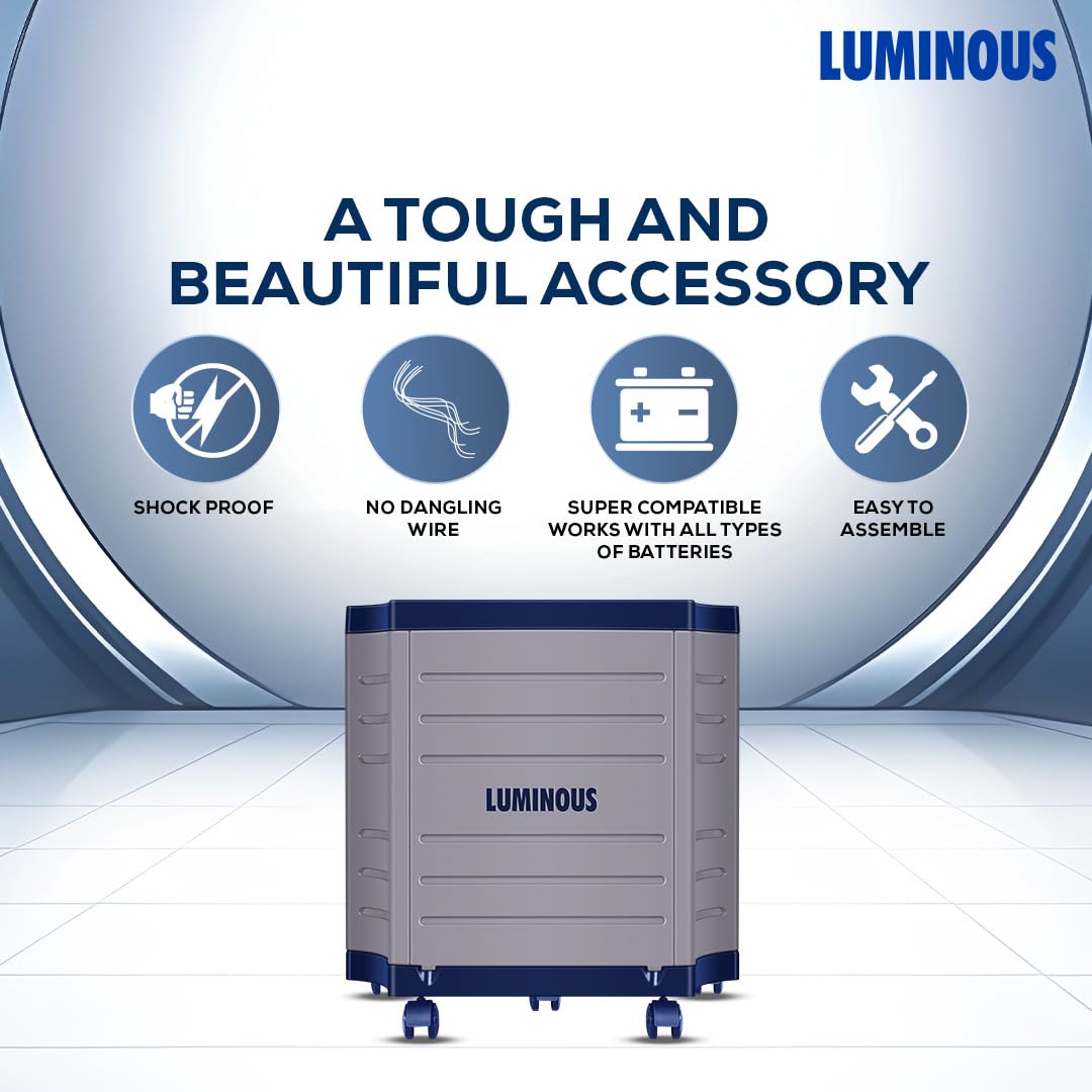 Luminous Inverter & Battery Combo with Trolley for Home, Shop & Office – Zolt 1100 (900VA/12V) Pure Sine Wave Inverter + RC18000ST 150Ah Short Tubular Battery | 36M Warranty on Inverter & Battery - Image 5