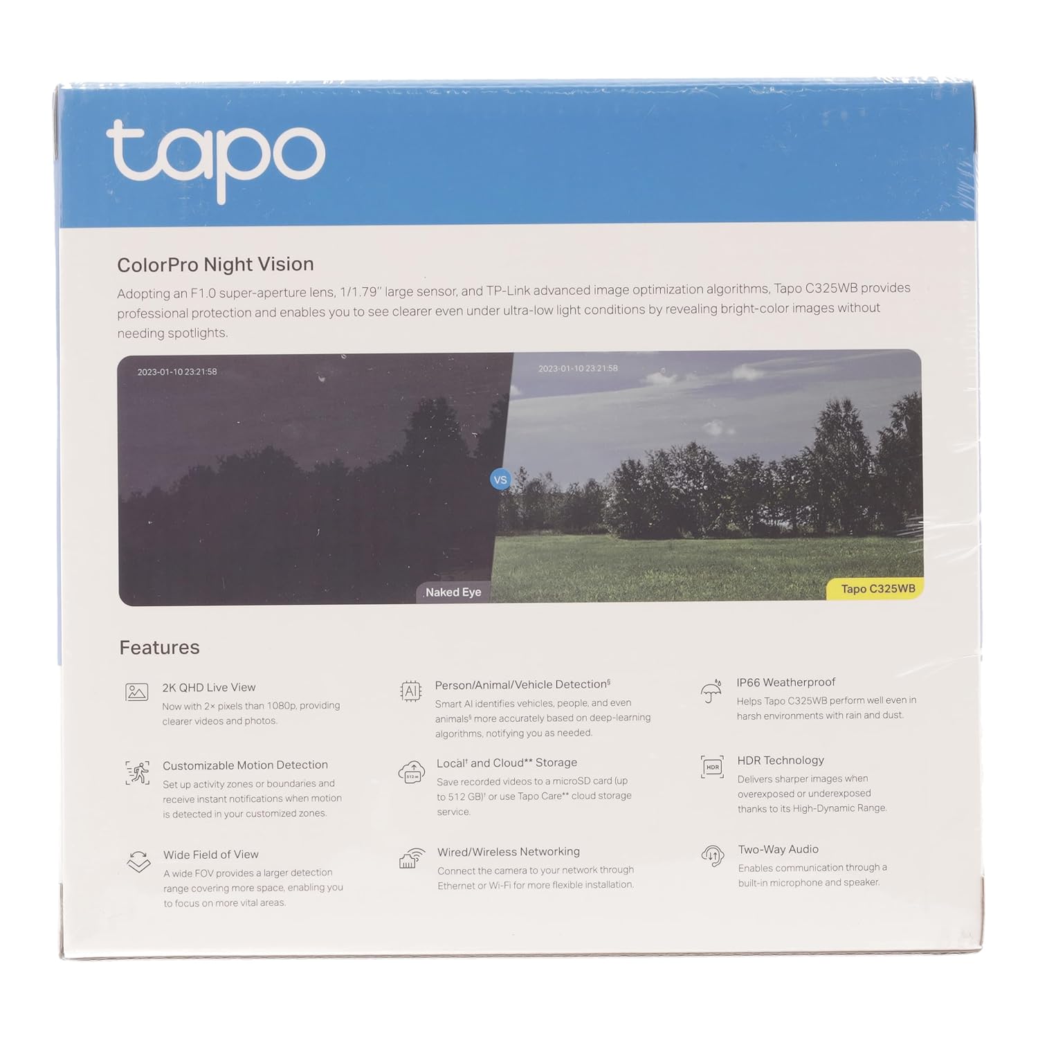 Tapo Tp-Link C325Wb 2K Qhd Outdoor Security Wi-Fi Camera,Ip66 Weatherproof,Motion Detection,1/1.79''Large Sensor,4Mp,Color Pro Night Vision,Cloud&Sd Card Storage,Works with Alexa&Google Home - Image 9