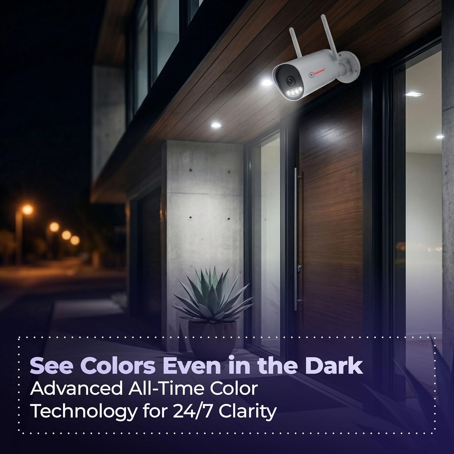 Trueview 3MP 4G SIM Bullet Security Camera | All Time Color Night Vision | IP66 Waterproof | Human Detection | Two Way Audio | 256GB Memory Card Support | STQC Approved - Image 3