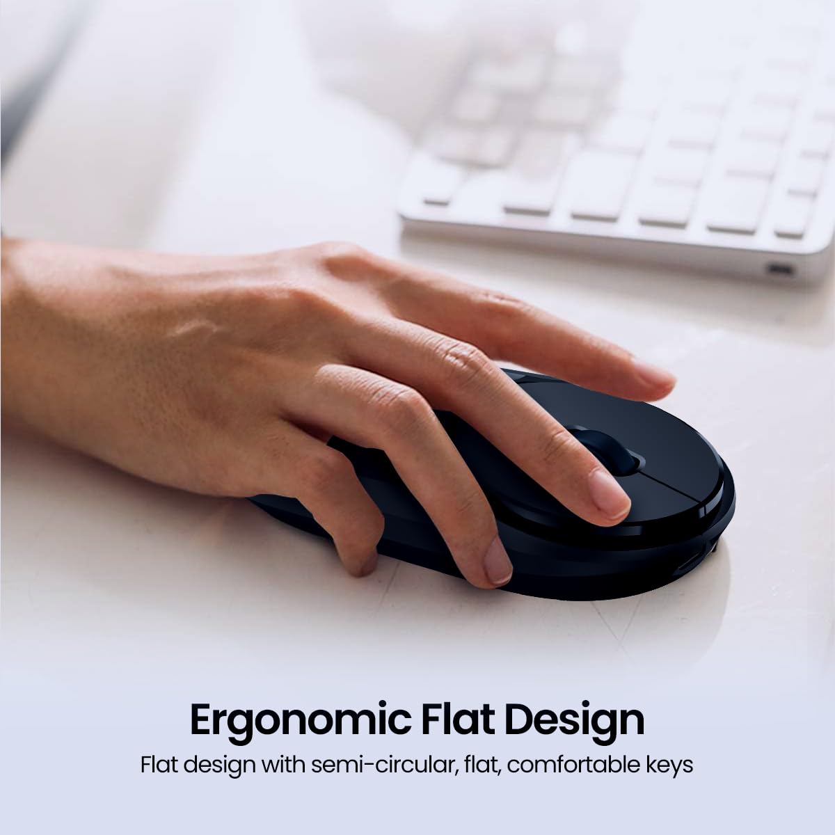 Portronics Toad 6 Bluetooth Wireless Mouse with 2.4 GHz USB Receiver, Multi-Device Pairing, Built in Battery, 1200 DPI Sensor(Black) Portronics Toad 6 Bluetooth Wireless Mouse with 2.4 GHz USB Receiver, Multi-Device Pairing, Built in Battery, 1200 DPI Sensor(Black) - Image 5