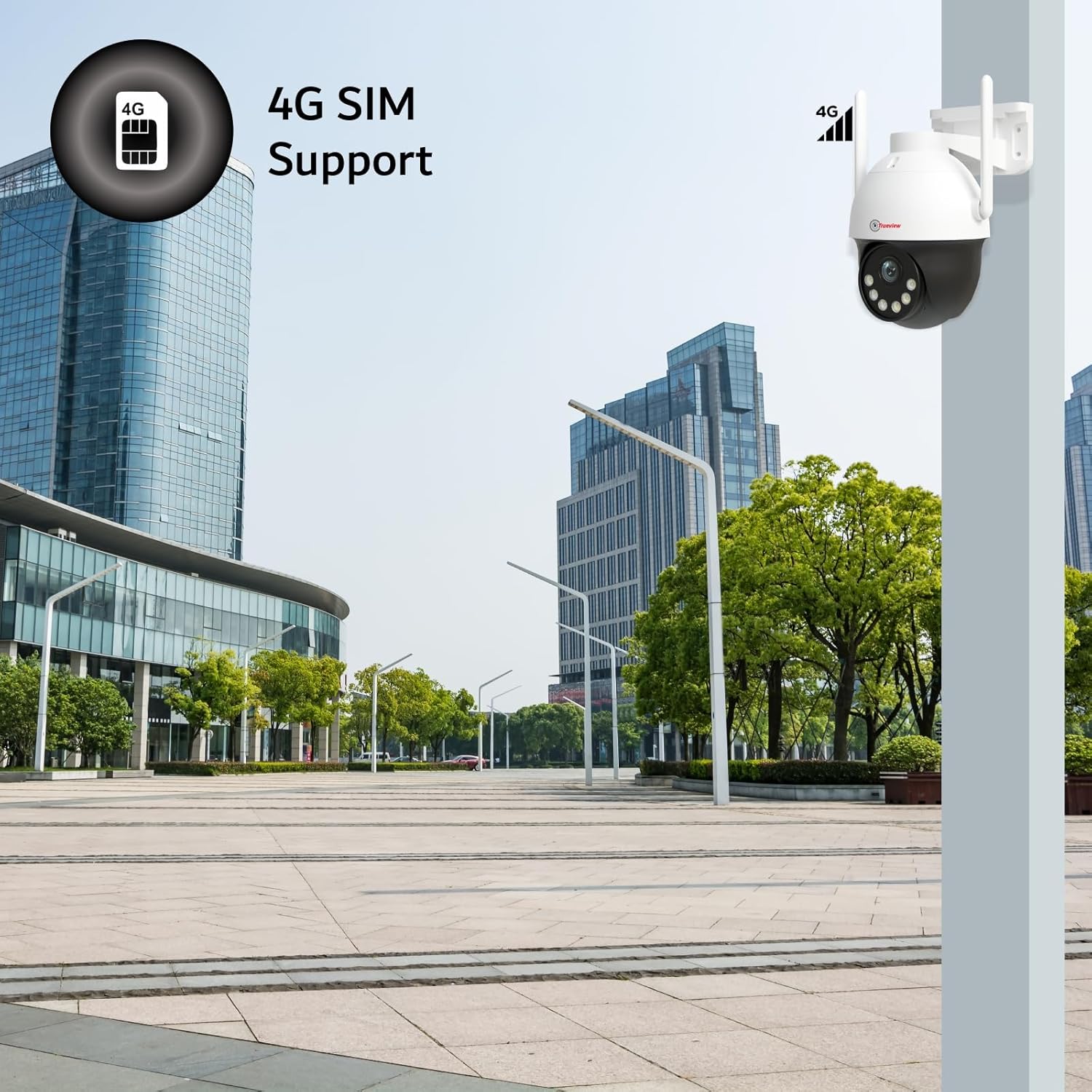 Trueview 3MP 4G Mini PT Security Camera with SIM Support | All-Time Color Vision | 360° Pan | Two-Way Audio | Human Detection | 256GB SD & Cloud | IP66 Waterproof | Alexa Compatible | STQC Certified - Image 3