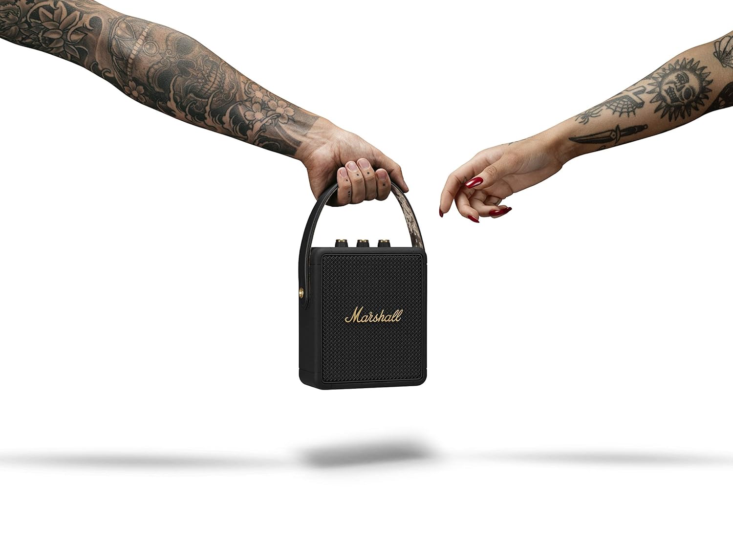 Marshall Stockwell II Portable Bluetooth Speaker with 20+ Hours of Portable Playtime, (360° Sound), Water-Resistant (IPX4) – Black & Brass. - Image 10
