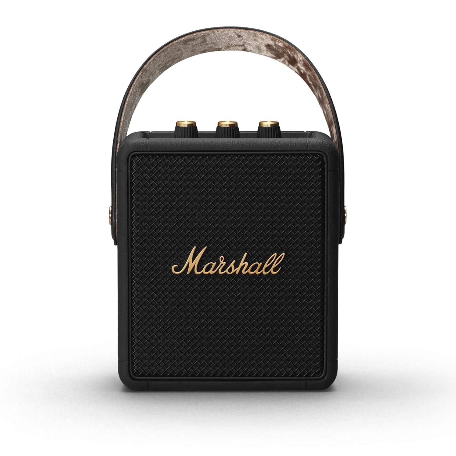 Marshall Stockwell II Portable Bluetooth Speaker with 20+ Hours of Portable Playtime, (360° Sound), Water-Resistant (IPX4) – Black & Brass. - Image 1