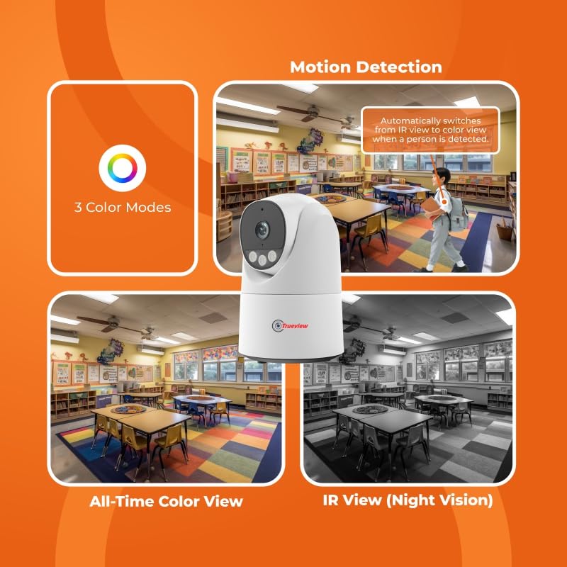 Trueview 3MP Pack of 2 Smart CCTV Wi-fi Home Security Camera with Pan Tilt 360° View, 2 Way Talk, Cloud Monitor, Motion Detect, Supports SD Card Up to 256 GB, Night Vision (3MP Robot - Pack of 2) - Image 7
