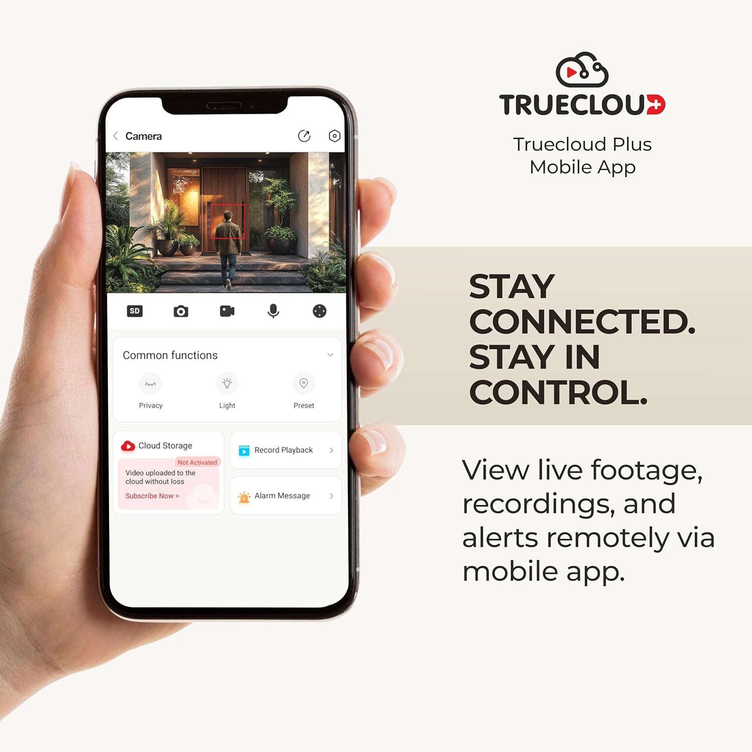 Trueview 3MP Wi-Fi All Time Colour Mini Pan-tilt CCTV Camer | STQC Approved | 360° Pan Tilt | Human Detection | 2-Way Audio | Supports 256 GB Memory Card & Cloud | Alexa | T18290S - Image 8