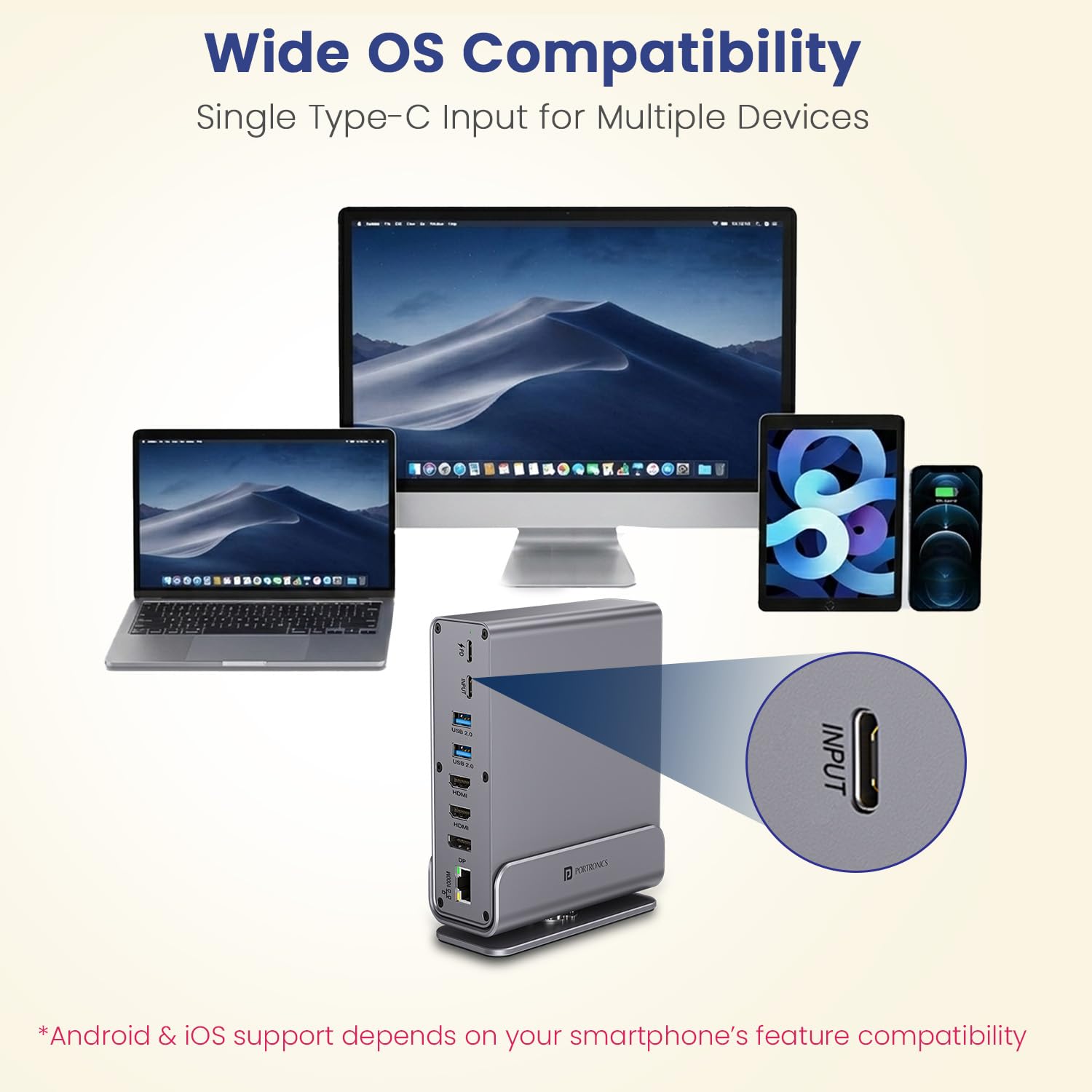 Portronics MPort Vault Pro 15-in-1 Type-C Metal Docking Station, Dual 4K@30Hz HDMI, 8K@30Hz DP, Triple Display Outpt, 100W PD, USB 3.2 & 3.0, 1000M Ethernet, SD/microSD 3.0 Slots Portronics MPort Vault Pro 15-in-1 Type-C Metal Docking Station, Dual 4K@30Hz HDMI, 8K@30Hz DP, Triple Display Outpt, 100W PD, USB 3.2 & 3.0, 1000M Ethernet, SD/microSD 3.0 Slots - Image 9