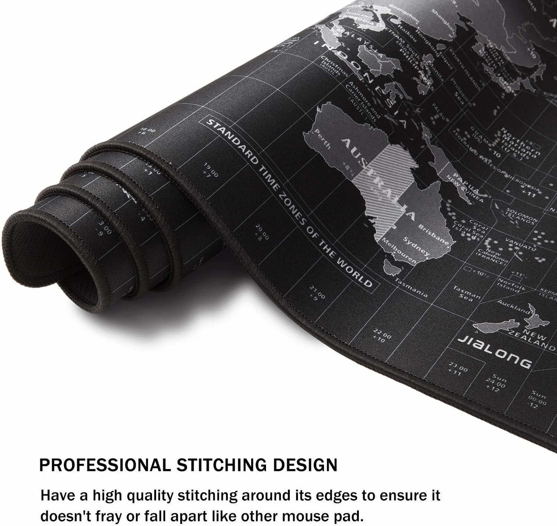 Nuevo World Map Gaming Mouse Pad | Large Desk Mat with Stitched Edges | Non-Slip Rubber Base | Keyboard & Mouse Pad for Gaming, Office, Laptop & Home - Image 2