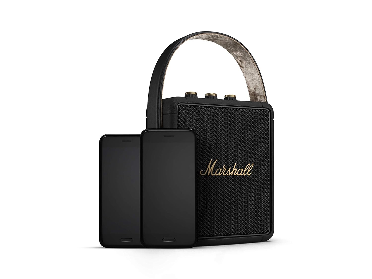 Marshall Stockwell II Portable Bluetooth Speaker with 20+ Hours of Portable Playtime, (360° Sound), Water-Resistant (IPX4) – Black & Brass. - Image 8