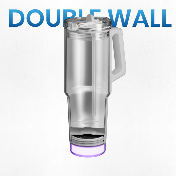 Aquaminder Nile Go+ Smart Tumbler 800ml with Sipper Cap & App Connectivity – White - Image 5