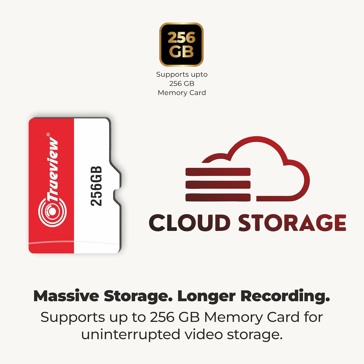 Trueview 3MP Wi-Fi All Time Colour Mini Pan-tilt CCTV Camer | STQC Approved | 360° Pan Tilt | Human Detection | 2-Way Audio | Supports 256 GB Memory Card & Cloud | Alexa | T18290S - Image 9
