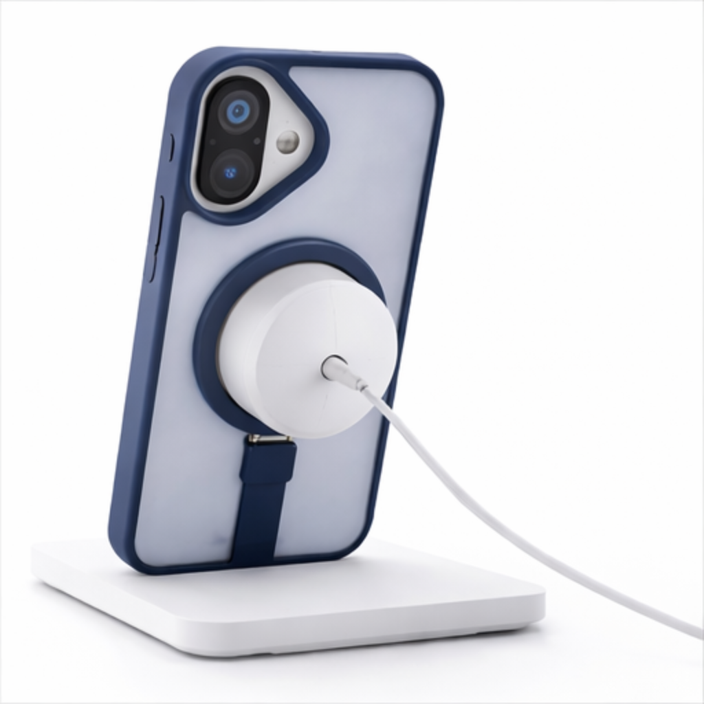 MagSafe Magnetic Phone Case with Built-in Kickstand for iPhone 17 (Transparent Frost Back, Shockproof Frame) - Image 4