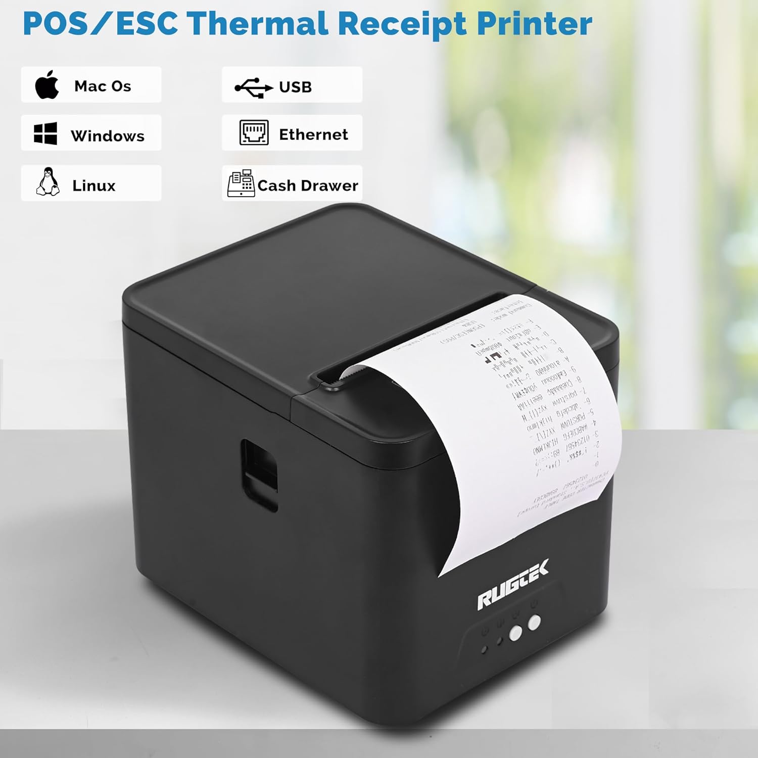Rugtek Rp 82 Compact UE Thermal Receipt Printer (USB+Enthernet) Rugtek Rp 82 Compact UE Thermal Receipt Printer (USB+Enthernet) - Image 3