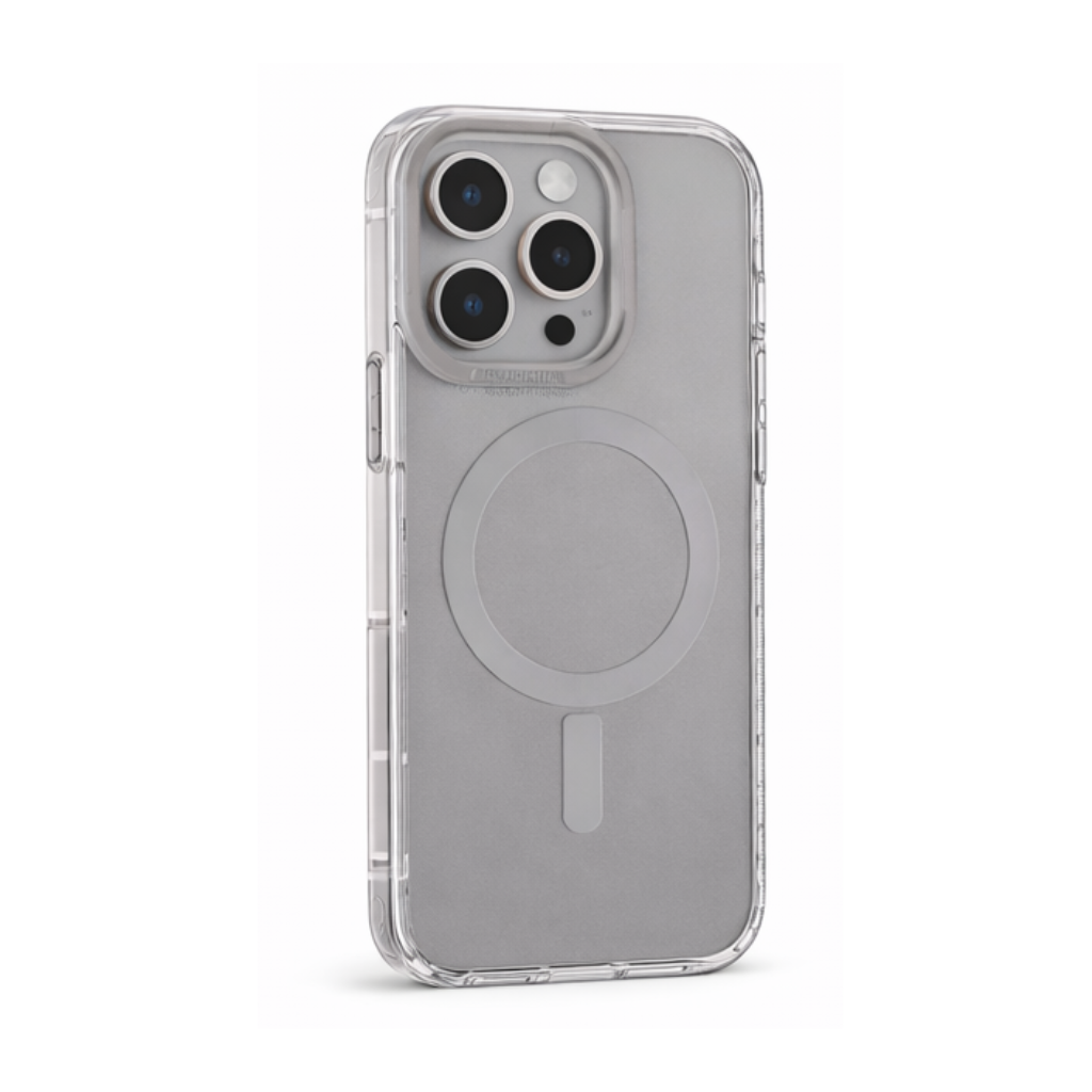 AmazingThing Titan Pro Clear Case for iPhone 16 Pro Max (MagSafe Compatible, 10ft Drop Protection, Crystal Transparent- Grey) - Image 1
