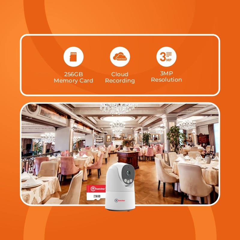 Trueview 3MP Pack of 2 Smart CCTV Wi-fi Home Security Camera with Pan Tilt 360° View, 2 Way Talk, Cloud Monitor, Motion Detect, Supports SD Card Up to 256 GB, Night Vision (3MP Robot - Pack of 2) - Image 4