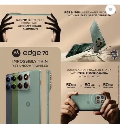 Motorola Edge 70 (Lily Pad, 8GB RAM, 256GB Storage) - Image 3